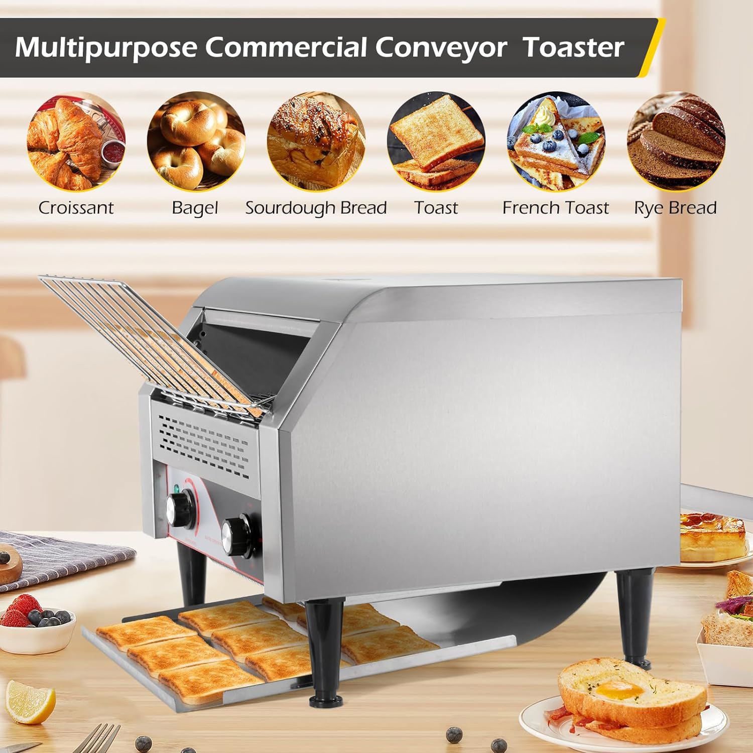 # محمصة خبز تجارية كبيرة السعة - مراجعة Commercial Kitchen At Home وسعره