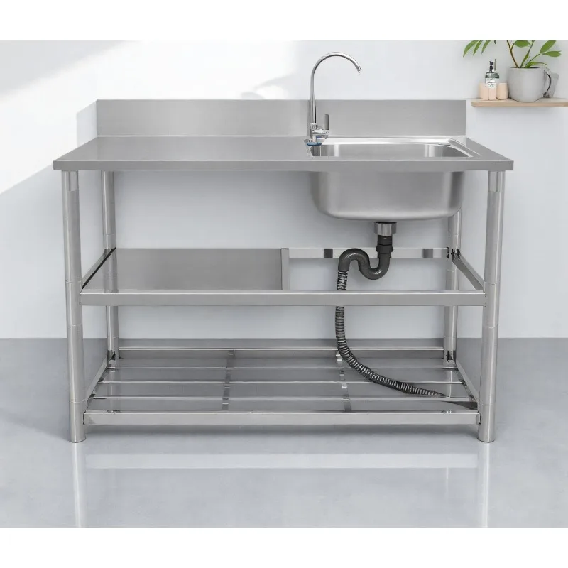 حوض غسيل قائم بذاته من الفولاذ - مراجعة Commercial Kitchen Faucet وسعره