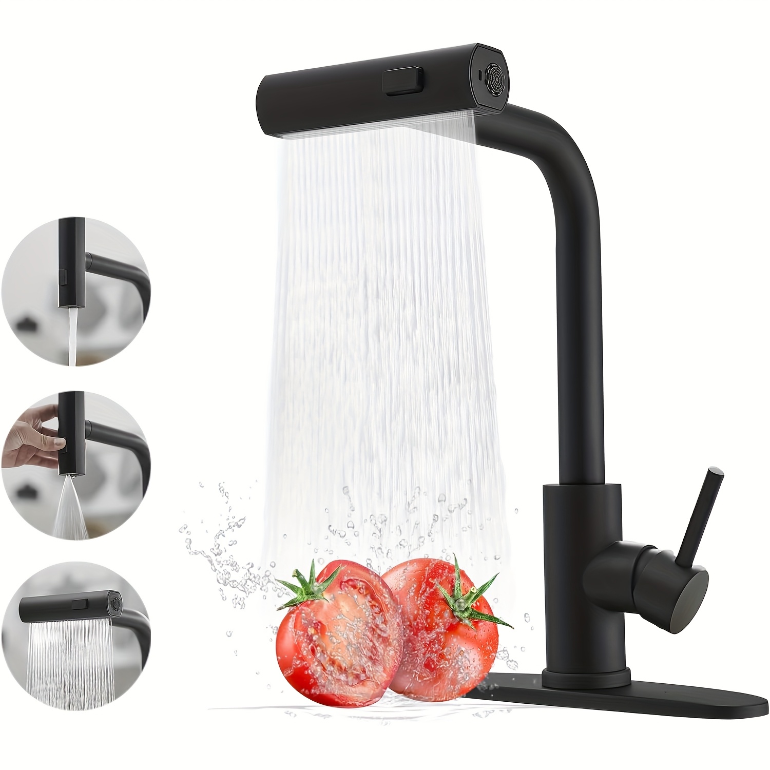 1 قطعة صنبور المطبخ الأسود مع  - مراجعة Commercial Kitchen Faucet وسعره