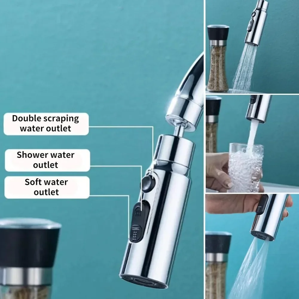 1 قطعة 3 in1 مرنة المطبخ صنبور - مراجعة Commercial Kitchen Faucet وسعره