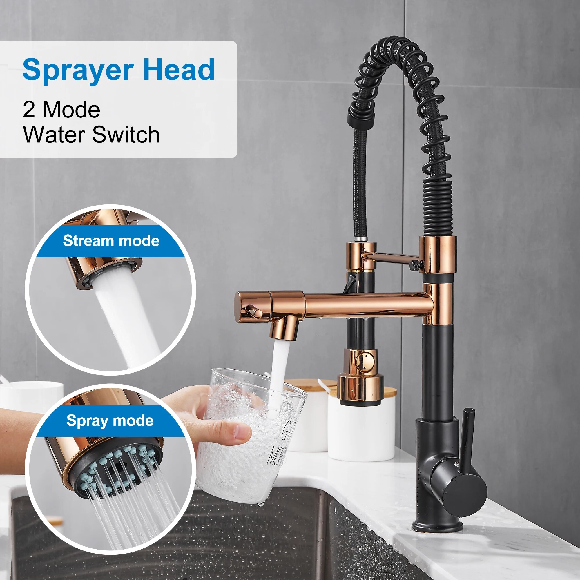 صنبور المطبخ مع بخاخ منسدل، صن - مراجعة Commercial Kitchen Faucet وسعره