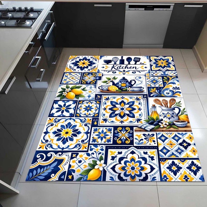 سجادة مطبخ بتصميم فسيفساء البح - مراجعة Commercial Kitchen Tile Flooring وسعره