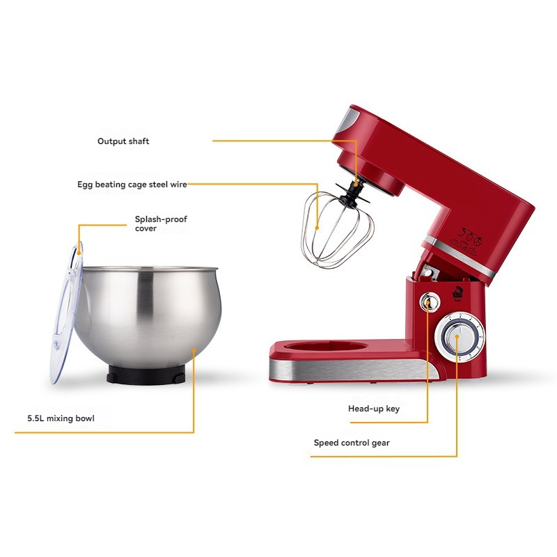 خلاط كهربائي بست سرعات من الفو - مراجعة Commercial Kitchen Mixers Dough Mixer وسعره